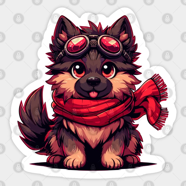 Kawaii faithful companion dogmeat Sticker by TomFrontierArt